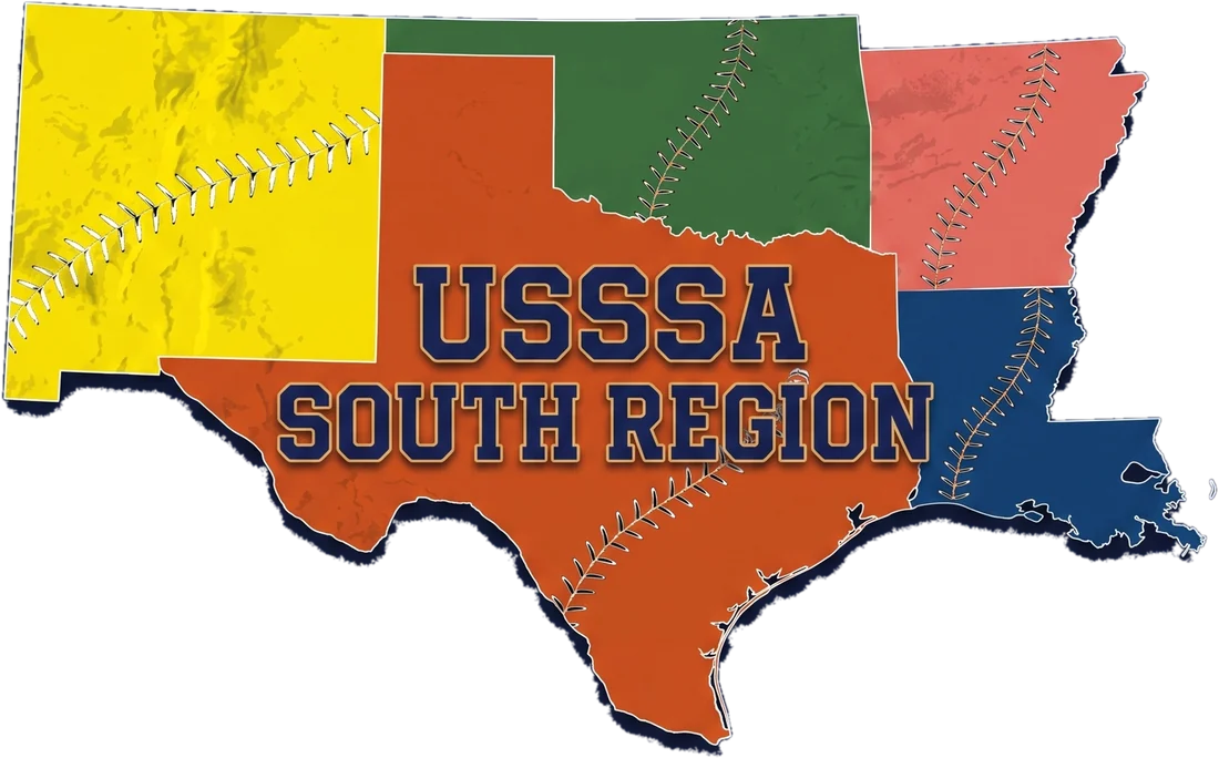 USSSA South Region map: New Mexico, Texas, Oklahoma, Arkansas and Louisiana